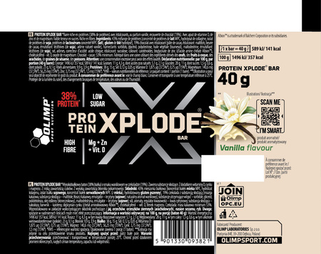 BATON PROTEINOWY OLIMP PROTEIN XPLODE BAR 40 g WANILIOWY