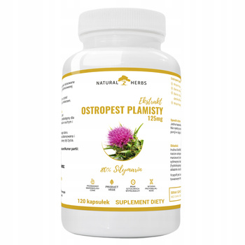 OSTROPEST PLAMISTY EKSTRAKT 80% SYLIMARYNY 125 mg 120 KAPSUŁEK