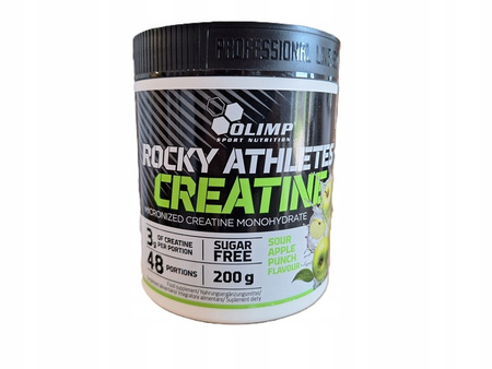 KREATYNA OLIMP ROCKY ATHLETES CREATINE 200 g KWAŚNE JABŁKO