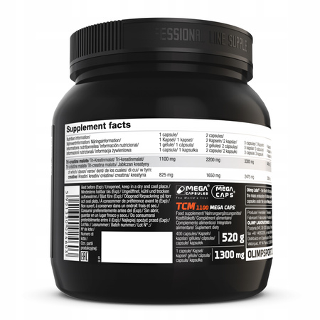 KREATYNA KAPSUŁKI OLIMP TCM 1100 MEGA CAPS 400 KAPS