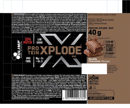 BATON PROTEINOWY OLIMP PROTEIN XPLODE BAR 40 g PODWÓJNA CZEKOLADA