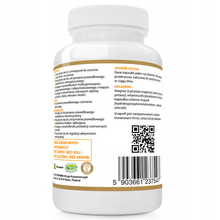 ALTO PHARMA SKURCZ MAGNEZ Mg + K + B6 kapsułki 120 sztuk