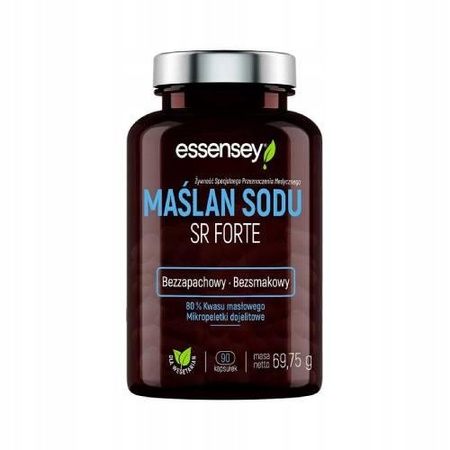 Essensey Maślan Sodu SR Forte bezsmakowy na układ pokarmowy, 90 kapsułek