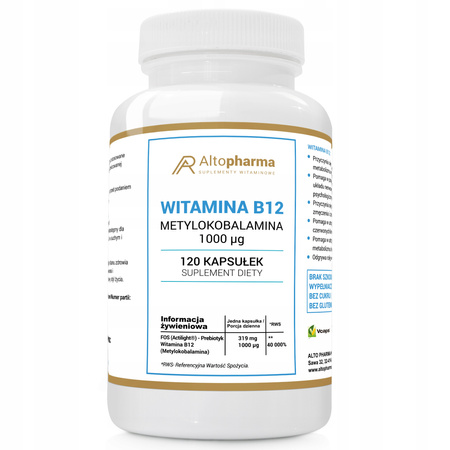 ALTO PHARMA WITAMINA B12 METYLOKOBALAMINA 1000 mcg 120 kapsułek